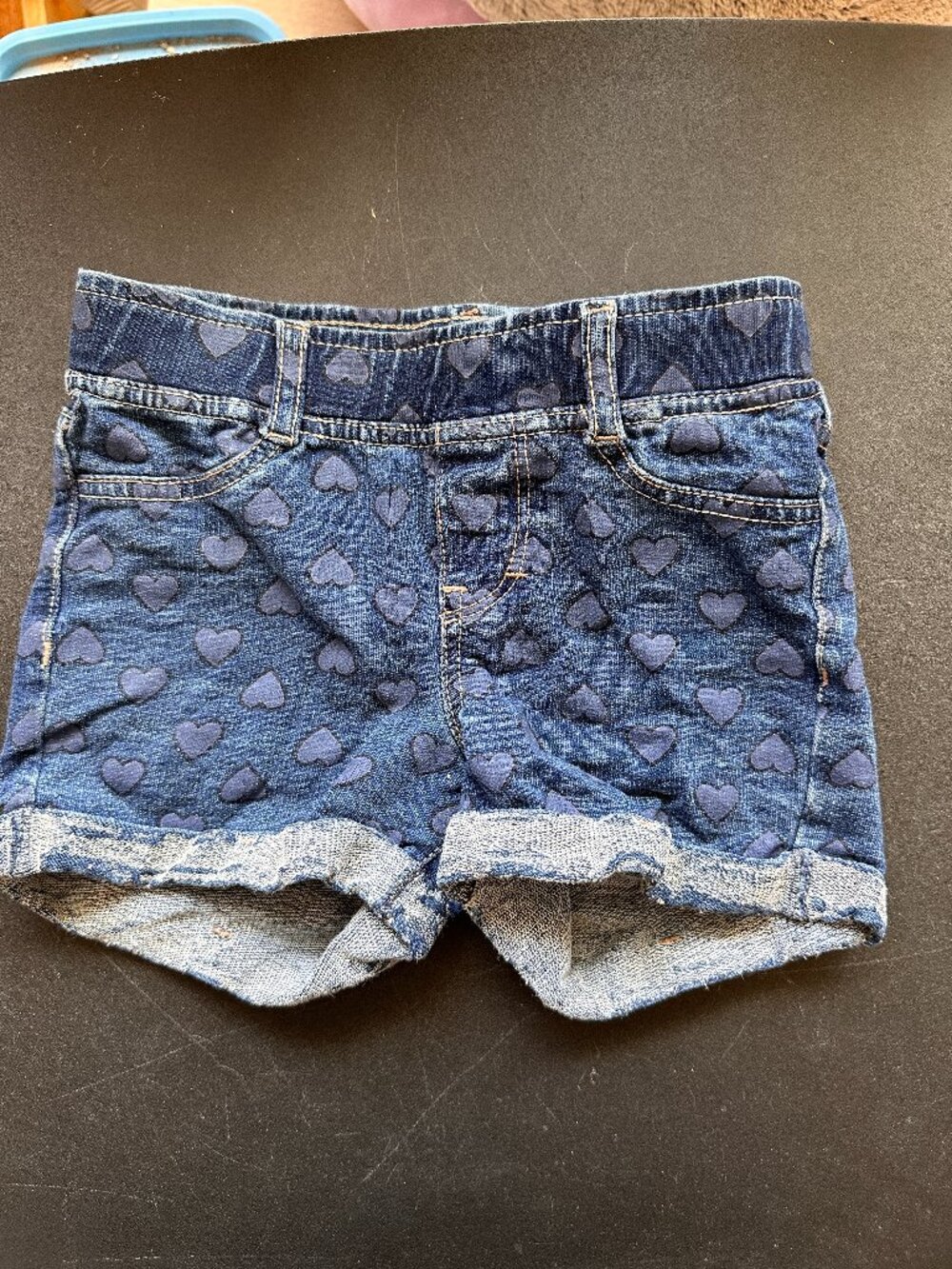 Levi’s Girls Heart Graphic Knit Pull On Shorts Size 5 S/P